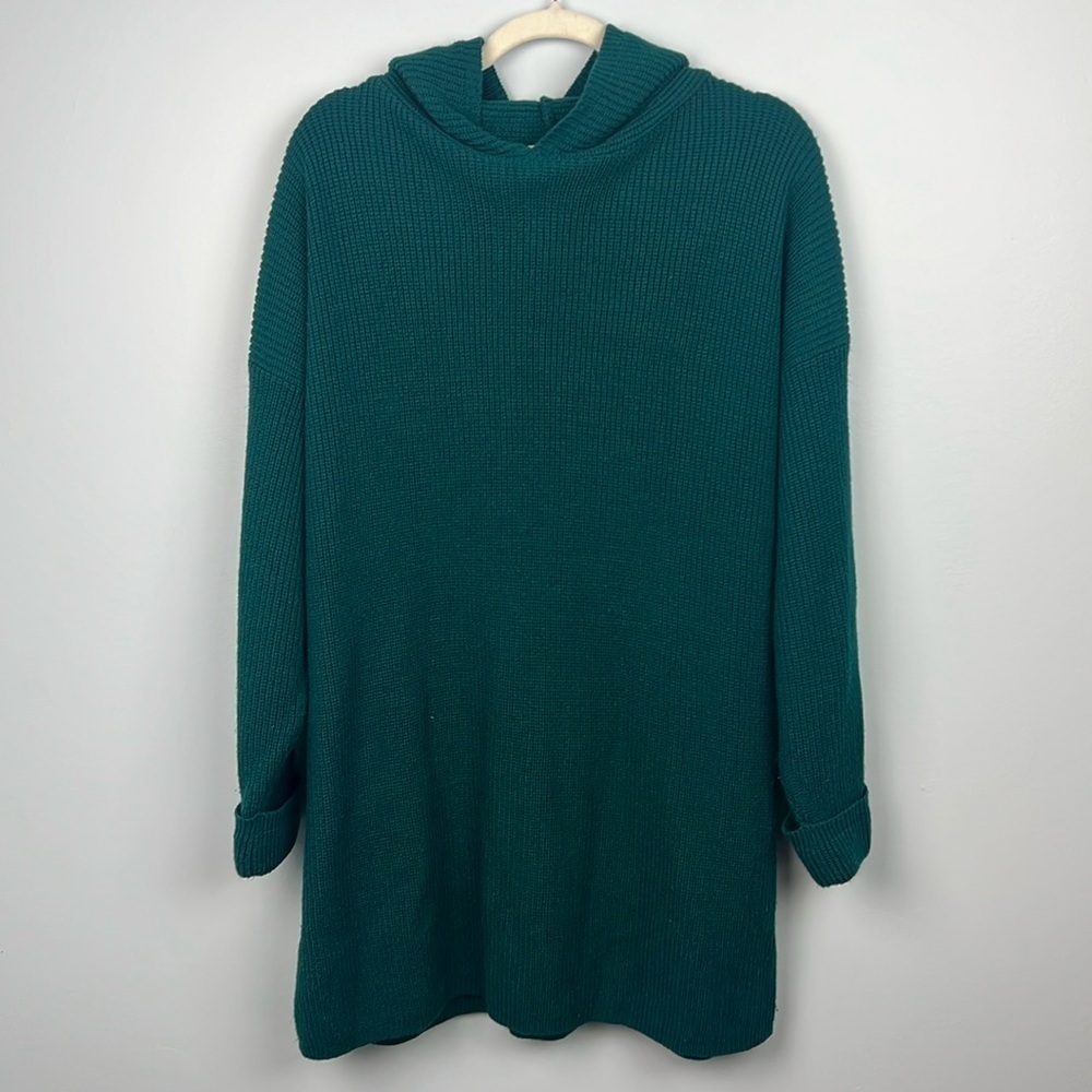 Vintage plus size whitefish bay hooded knit tunic sweater